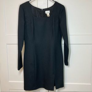 Moda Int’l Vintage LBD Little Black Dress Long Sleeve